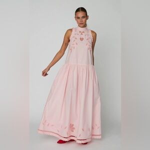 Stella nova for anthro Elegant Pink Sleeveless Maxi Dress